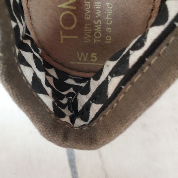 Toms Alpargata Ash Canvas Slip Ons Size W5 - Picture 9 of 12